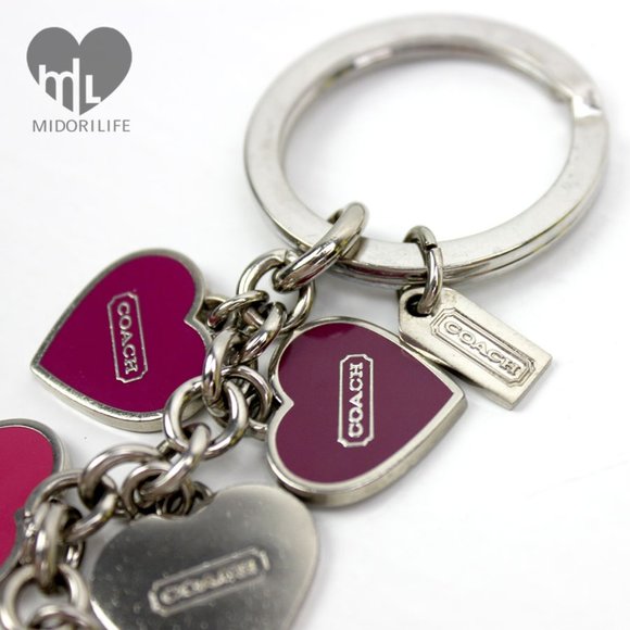 COACH Cascading Hearts Keychain - Picture 4 of 5
